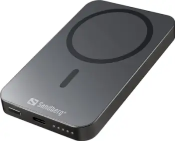 Karikues portabël Sandberg Magnet Wireless Powerbank 5000 ALU, 5000mAh, 20W, magnetik