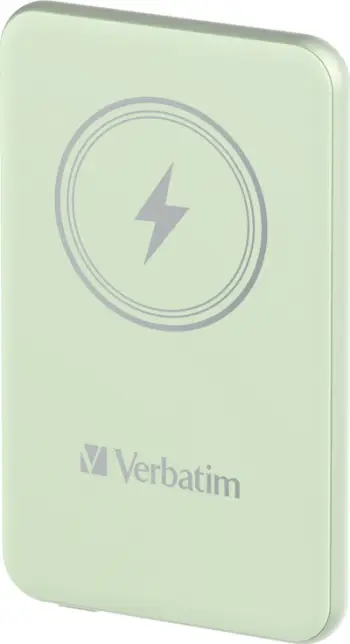 Karikues portativ Verbatim Charge 'n' Go, 5000mAh, karikim wireless magnetik, i gjelbër