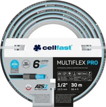 Gyp kopshti Cellfast Multiflex ATS2, 1/2", 30 m, jeshil