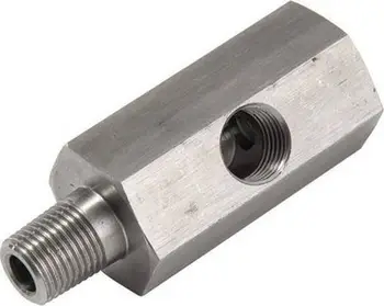 Adapter sensor presioni vaji Universale, M10x1.0, 2x 1/8 NPT, çelik inox