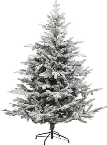 Pemë artificiale Krishtlindjes Fééric Lights and Christmas, 150 cm, efekt bore, jeshile e bardhë