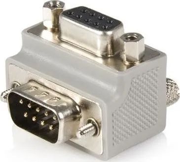 Adapter serial StarTech.com Type 2, DB9 mashkull në DB9 femër, kënd i djathtë - 1