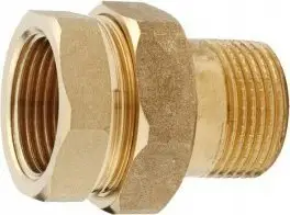 Unjon i drejtë bronzi Aquasystem G1, 1", për ujë të ftohtë dhe të nxehtë, ngjyrë bronzi