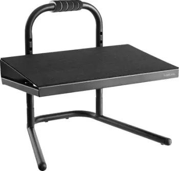 Mbajtëse këmbësh LogiLink Adjustable Footrest, e rregullueshme, konstruksion çeliku, e zezë