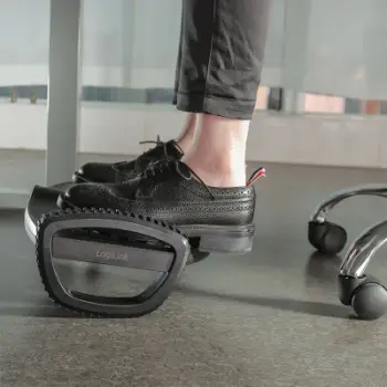 Mbajtëse këmbësh LogiLink Footrest Foot Rocker, ergonomike, e zezë