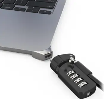 Adapter sigurie Compulocks Ledge për MacBook Air 15" M2 M3, me bravë kombinimi, argjendtë