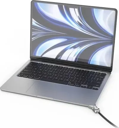 Adapter sigurie Compulocks Ledge për MacBook Air 13" M2 M3, me kyç me çelës, argjendtë - 2