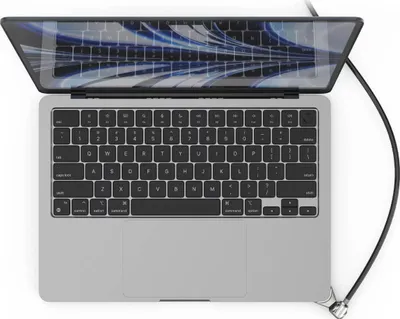 Adapter sigurie Compulocks Ledge për MacBook Air 13" M2 M3, me kyç me çelës, argjendtë - 4