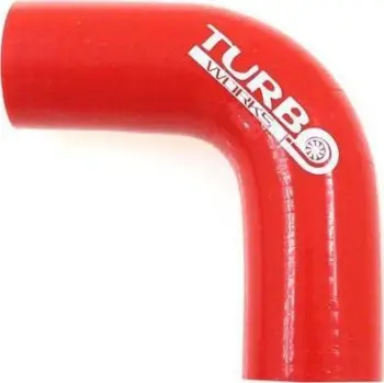 Gyp silikoni TurboWorks Elbow 90°, 35mm, i kuq