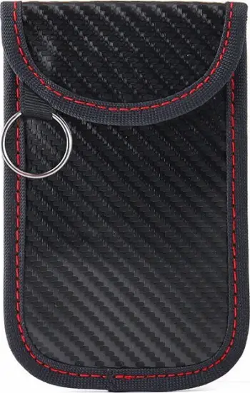 Etui mbrojtëse për çelësa keyless RFID, 8x13cm, e zezë