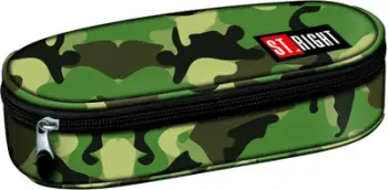 Penar St-Majewski Rigid Pouch Camo, me flete të brendshme, me xhep me zinxhir, shumëngjyrësh