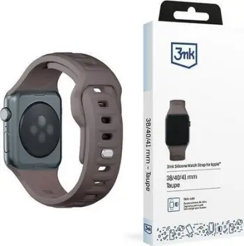 Rrip silikoni 3mk për Apple Watch, 38/40/41 mm, kafe