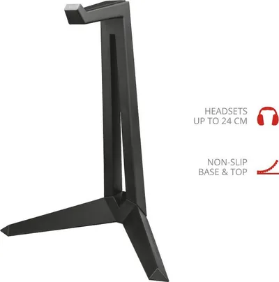 Mbajtëse kufjesh Trust GXT260 Cendor (22973), e zezë - 2