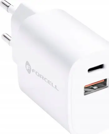 Karikues Forcell F-Energy TFK-30WPD, 30W, USB-A & USB-C, bardhë