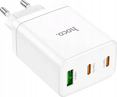 Karikues rrjeti Hoco N33, 2x USB C, USB A, 35W, i bardhë - 2