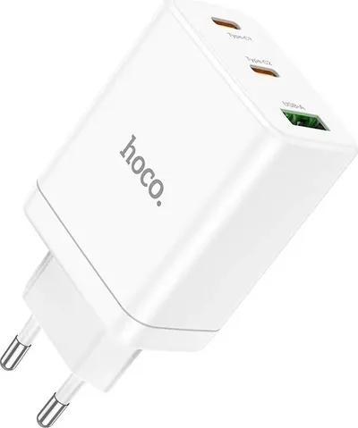 Karikues rrjeti Hoco N33, 2x USB C, USB A, 35W, i bardhë - 5