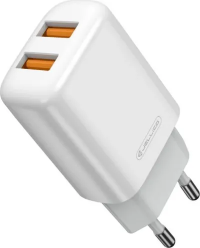 Karikues rrjeti Jellico EU02, 2.4A, 2x USB me kabllo Micro USB, i bardhë - 2