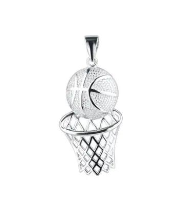 Pendant për varëse Evolution Group Basketball ball and net 64024, i argjendtë