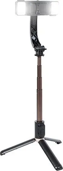 Stabilizues dore gimbal për telefon, selfie stick 78cm, tripod i palosshëm, me drita LED