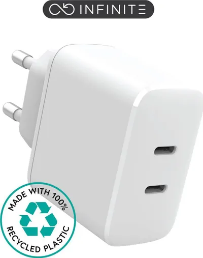 Karikues telefoni eSTUFF ES637035, AC Fast Charging, i bardhë - 1