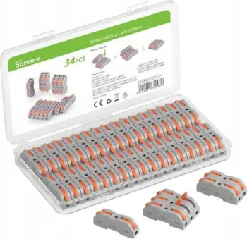 Lidhës telash SONOFF DIY, set 34 copë, për tela njëpërçues e shumëpërçues