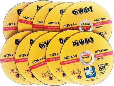 Set teh prerës Dewalt, 10 copë, të verdhë - 1