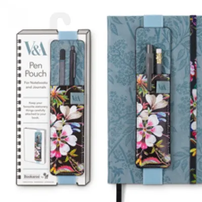 V&a Bookaroo Pen Pouch Kilburn Black Floral - 1
