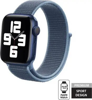 Rrip sportiv Crong Sports Band Nylon për Apple Watch 38/40mm, e kaltër