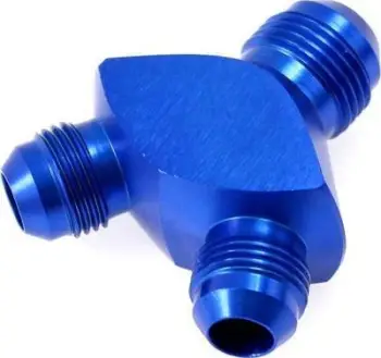 Adapter Y TurboWorks AN10 në AN8, alumini, për vaj ujë dhe karburant