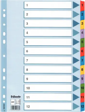 Ndarës dokumentash Esselte, 1-12