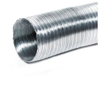 Gyp ventilimi Krups, alumin fleksibël, diametër 80mm, gjatësi 3m, argjendtë