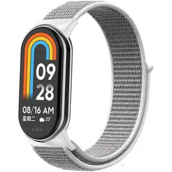 Rrip tekstili Eternico Airy për Xiaomi Smart Band 8, najlon i ajrosshëm, i bardhë Cloud
