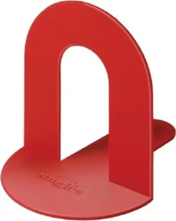 Mbajtëse librash Balvi 93006 Book End Singles, polipropilen, kundër rrëshqitjes, e kuqe Red Alert