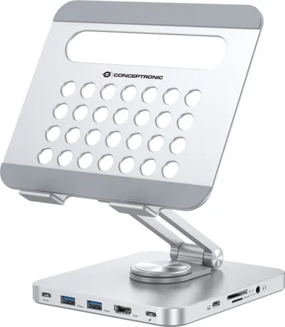 Stacion dokimi LevelOne Conceptronic DONN26G, 8 në 1, 100W PD, argjendtë - 1