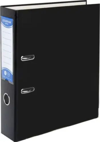 Dosje arkivore Starpak Binder A4, shpinë 75mm, me mekanizëm levë, e zezë