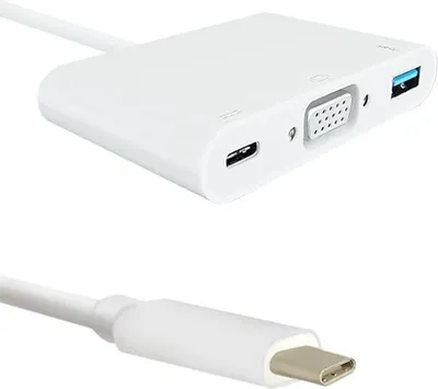 Stacion dokimi Qoltec 50426 USB C, replicator portash, gri - 1
