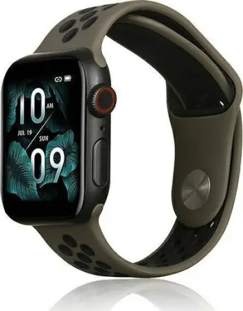 Rrip sportiv silikoni Beline për Apple Watch, 38/40/41mm, kafe e zezë
