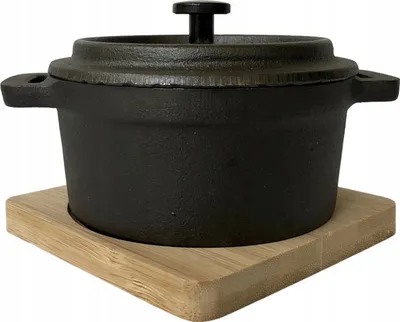 Set tenxhere hekuri Iron Pot, 2 copë, 13 x 9 x 10 cm, e zezë - 1