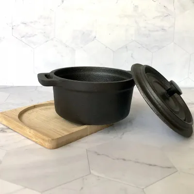 Set tenxhere hekuri Iron Pot, 2 copë, 13 x 9 x 10 cm, e zezë - 4