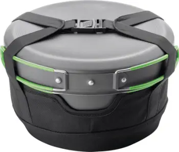 Set tenxhere kampingu Optimus Terra Camp 4, alumin i anodizuar, gri jeshile