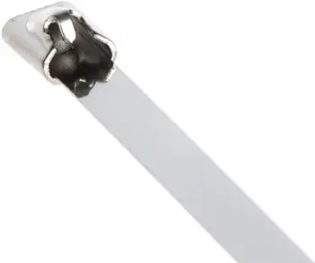 Lidhëse kabllosh inox pa markë, 4.6 x 260mm, set 25 copë, argjend