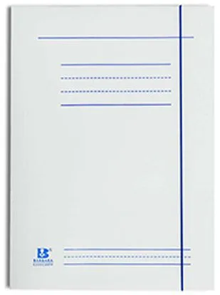 Dosje Barbara me rrip elastik, karton ekologjik, e bardhë - 1