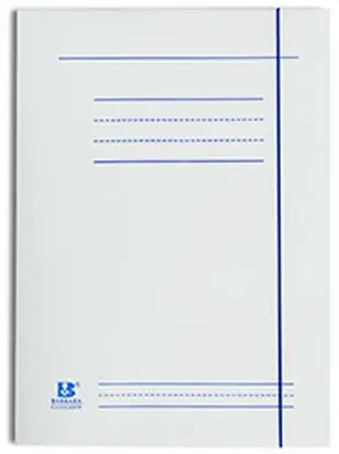 Dosje Barbara me rrip elastik, karton ekologjik, e bardhë