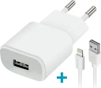 Karikues USB Forever 1A me kabllo Lightning, 1x USB, 1.2m, i bardhë
