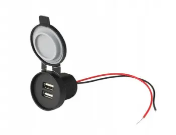 Karikues USB LXG531, 2 porta, 12V 24V, IP67, i zi