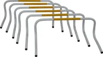 Pengesë trajnimi për sport Self-rising fence, 25 cm, set 6 copë, e verdhë