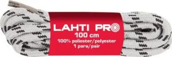 Lidhëse këpucësh Lahti Pro, 150cm, 10 palë, hirtë / zi