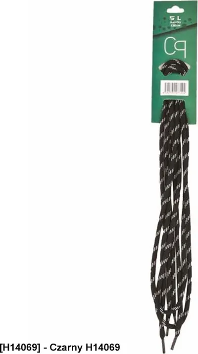 Lidhëse këpucësh Shoelaces SL, 130 cm, të zeza gri - 1