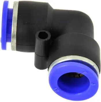 Lidhëse pneumatike push in GEKO Type L, 6mm, për tuba PU PE, blu