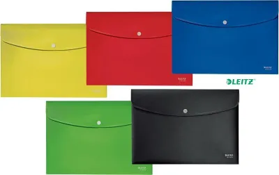 Dosje dokumentesh Leitz Recycle, polipropilen, mbyllje me buton, transparante - 1